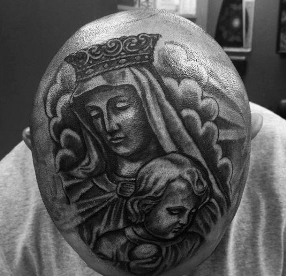 tatuaje virgen maria para hombre 22
