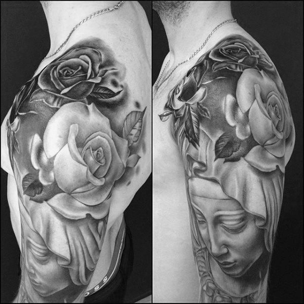 tatuaje virgen maria para hombre 42