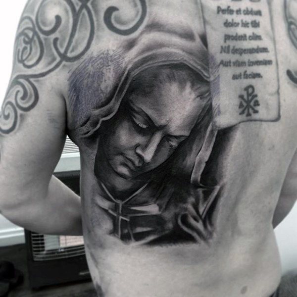 tatuaje virgen maria para hombre 51