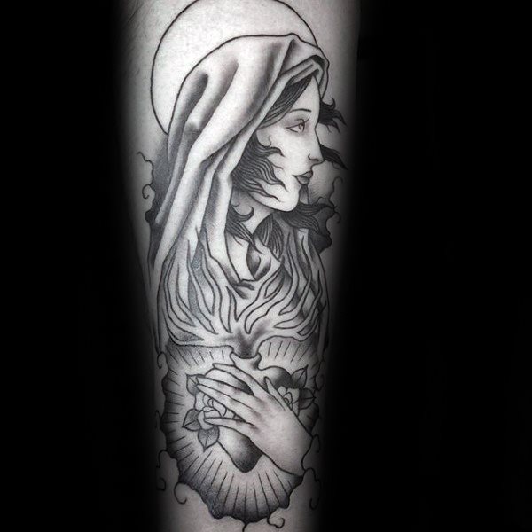 tatuaje virgen maria para hombre 61