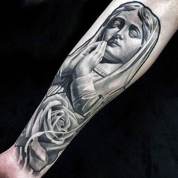 tatuaje virgen maria para hombre 64