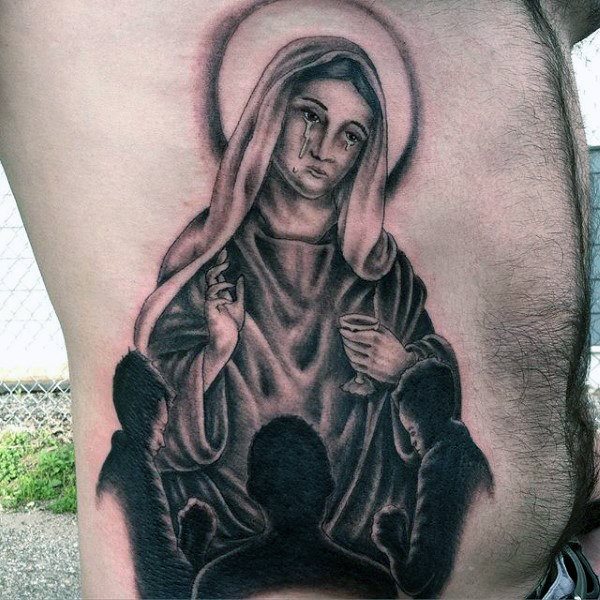 tatuaje virgen maria para hombre 71
