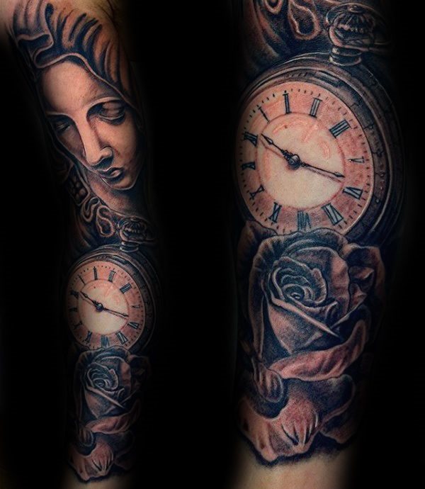 tatuaje virgen maria para hombre 74