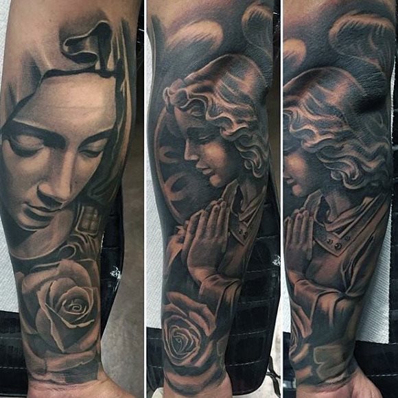 tatuaje virgen maria para hombre 76