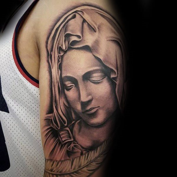 tatuaje virgen maria para hombre 88