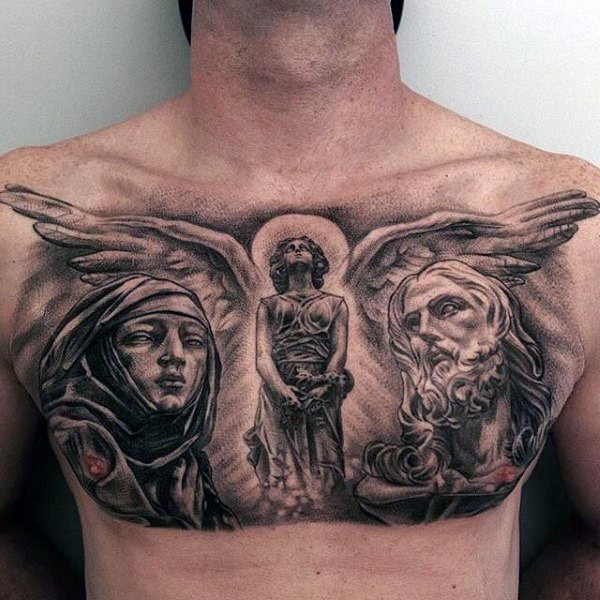 tatuaje virgen maria para hombre 89