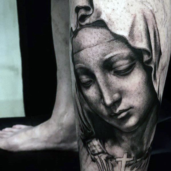tatuaje virgen maria para hombre 95