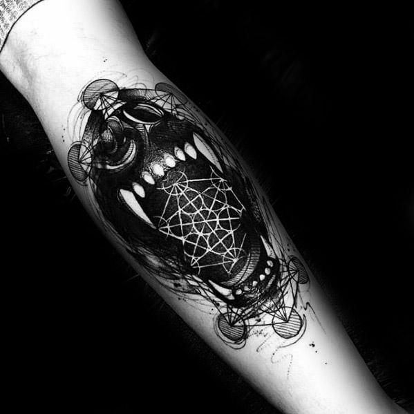 maravilloso tatuaje lobo para hombre 43