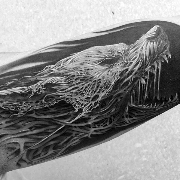 maravilloso tatuaje lobo para hombre 53