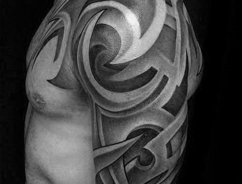 maravilloso tatuaje tribal para hombre 01
