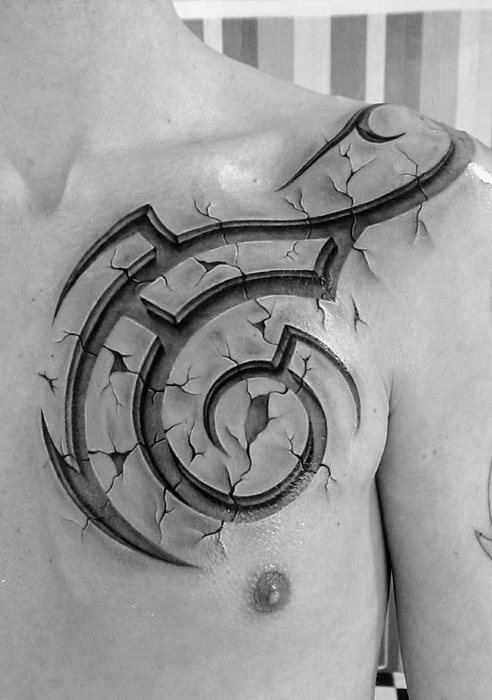 maravilloso tatuaje tribal para hombre 02