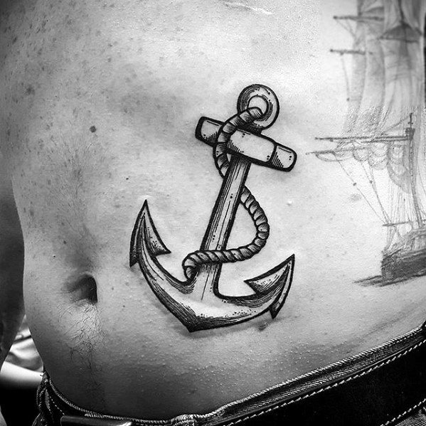 pequeno tatuaje ancla para hombre 09