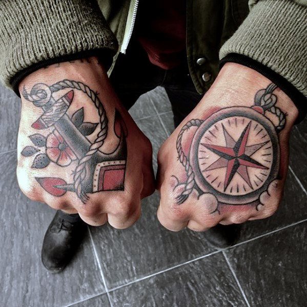 pequeno tatuaje ancla para hombre 14