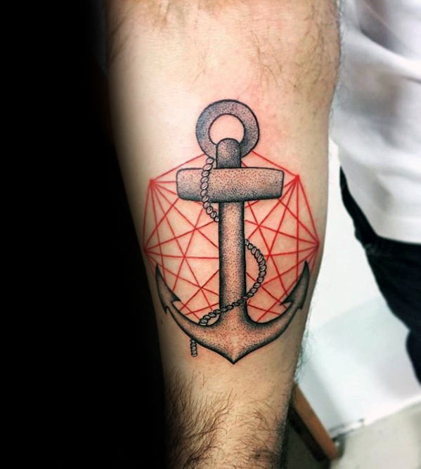 pequeno tatuaje ancla para hombre 21