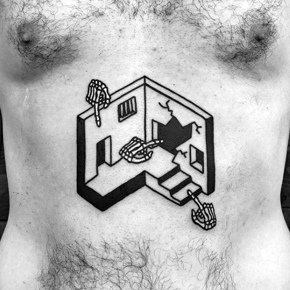 pequeno tatuaje pecho para hombre 85