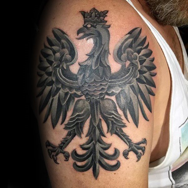 tatuaje aguila polaca para hombre 03