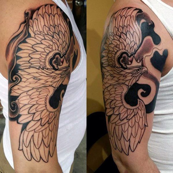 tatuaje aguila polaca para hombre 06