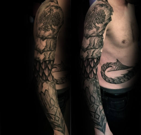 tatuaje aguila polaca para hombre 07