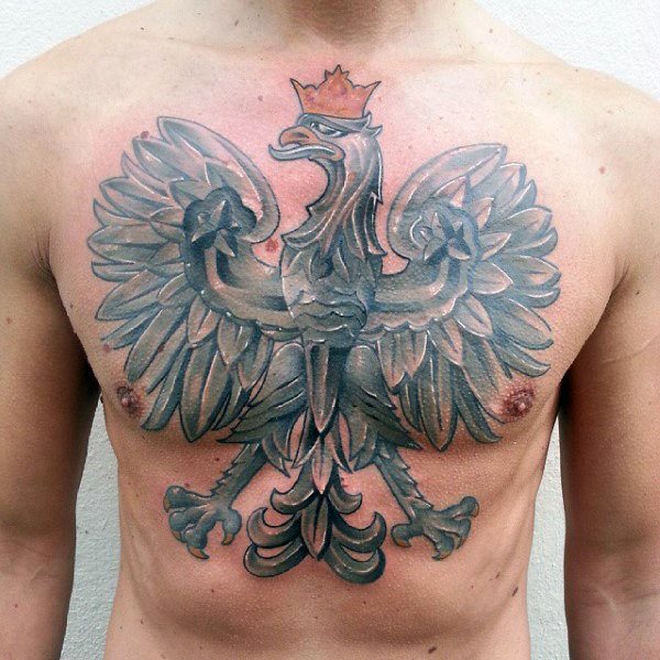 tatuaje aguila polaca para hombre 09