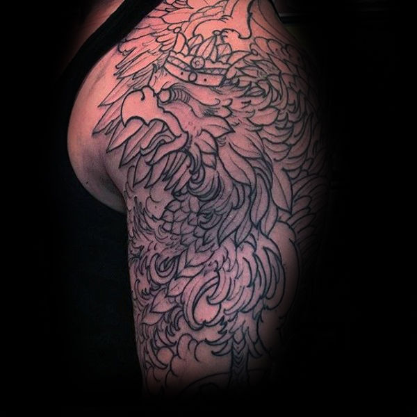 tatuaje aguila polaca para hombre 13