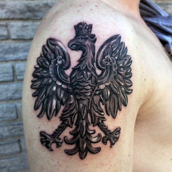 tatuaje aguila polaca para hombre 15