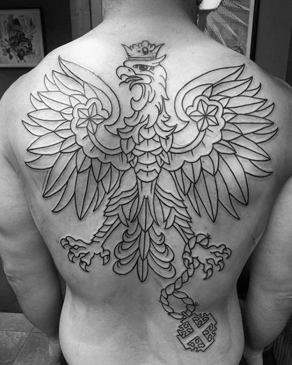 tatuaje aguila polaca para hombre 16