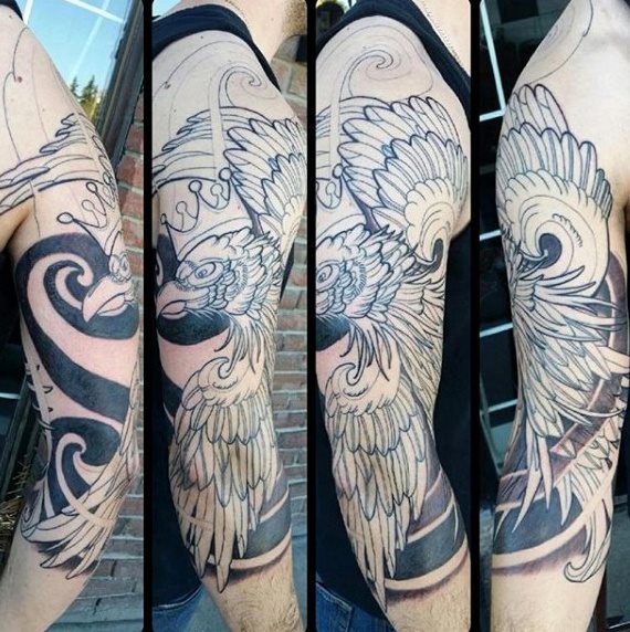 tatuaje aguila polaca para hombre 22
