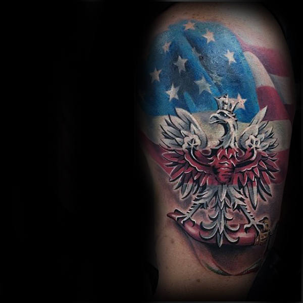 tatuaje aguila polaca para hombre 24