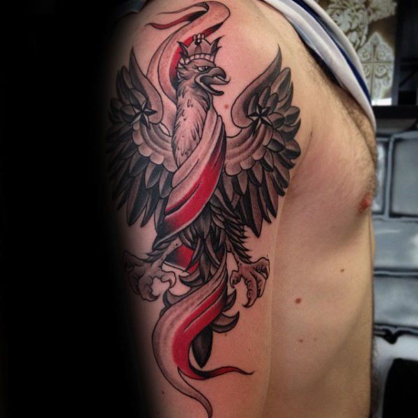 tatuaje aguila polaca para hombre 27