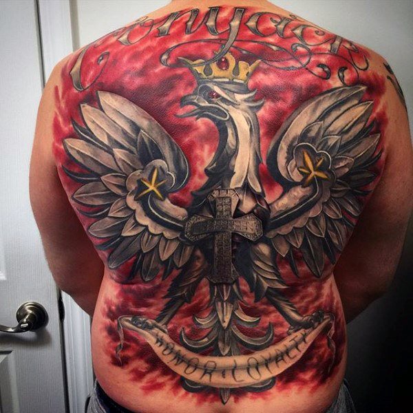 tatuaje aguila polaca para hombre 30