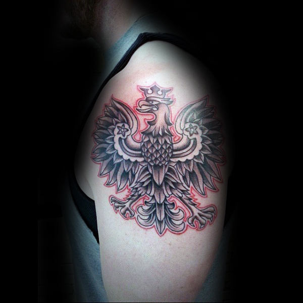 tatuaje aguila polaca para hombre 33