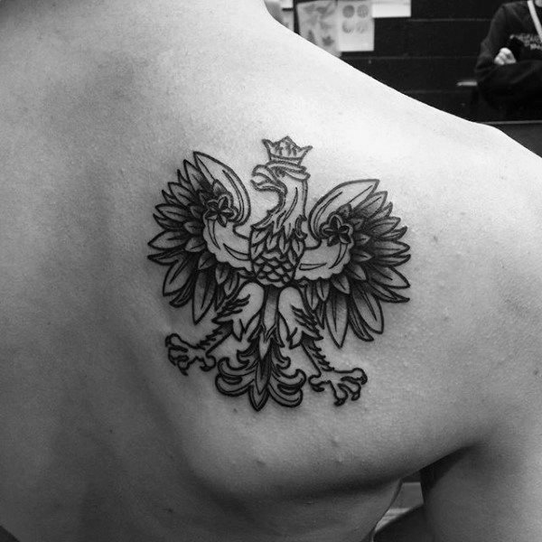 tatuaje aguila polaca para hombre 36