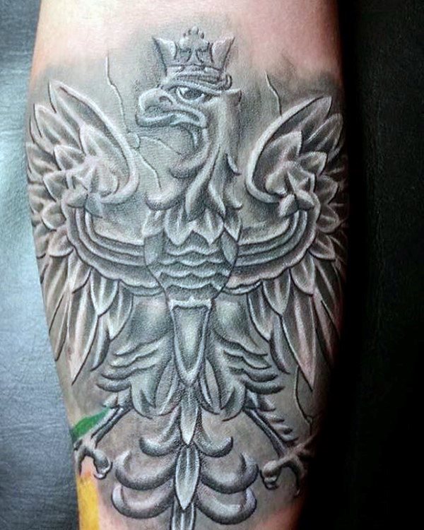 tatuaje aguila polaca para hombre 43