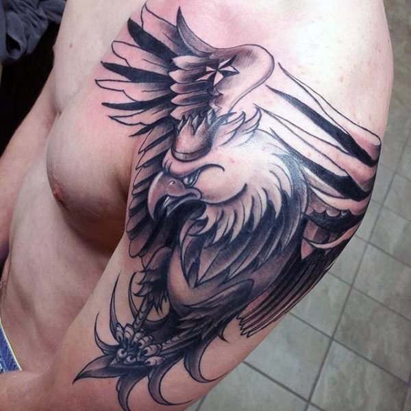 tatuaje aguila polaca para hombre 46