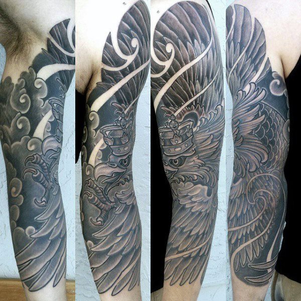 tatuaje aguila polaca para hombre 52