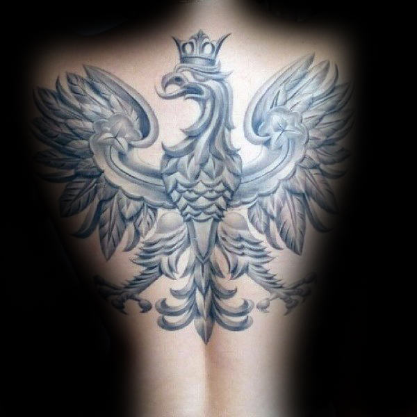tatuaje aguila polaca para hombre 53