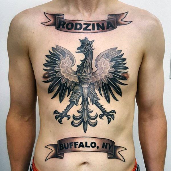 tatuaje aguila polaca para hombre 54