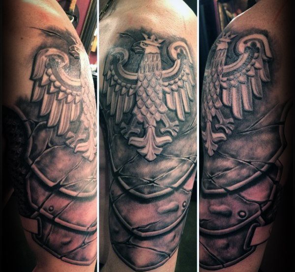 tatuaje aguila polaca para hombre 55