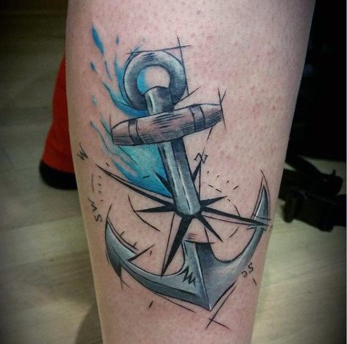 tatuaje ancla para hombre 05