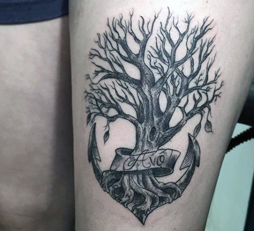 tatuaje ancla para hombre 06