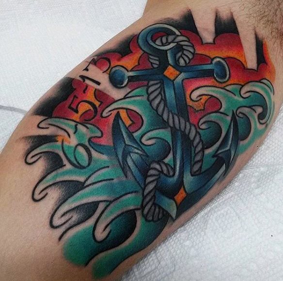 tatuaje ancla para hombre 36