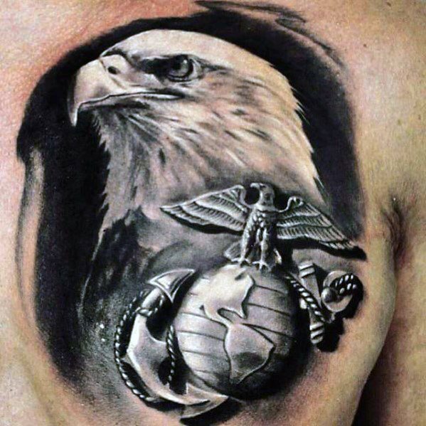 tatuaje ancla pecho para hombre 07