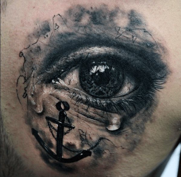 tatuaje ancla pecho para hombre 18