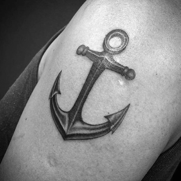 tatuaje ancla simple para hombre 11