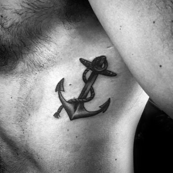 tatuaje ancla simple para hombre 21