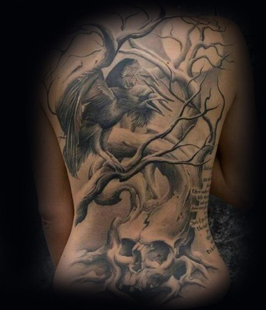 tatuaje arbol espalda para hombre 10