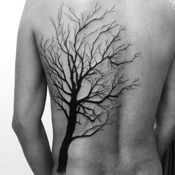 tatuaje arbol espalda para hombre 15