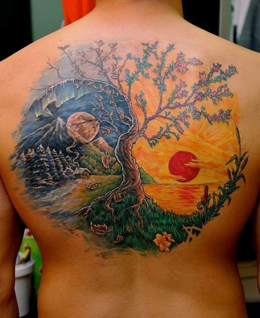 tatuaje arbol espalda para hombre 20
