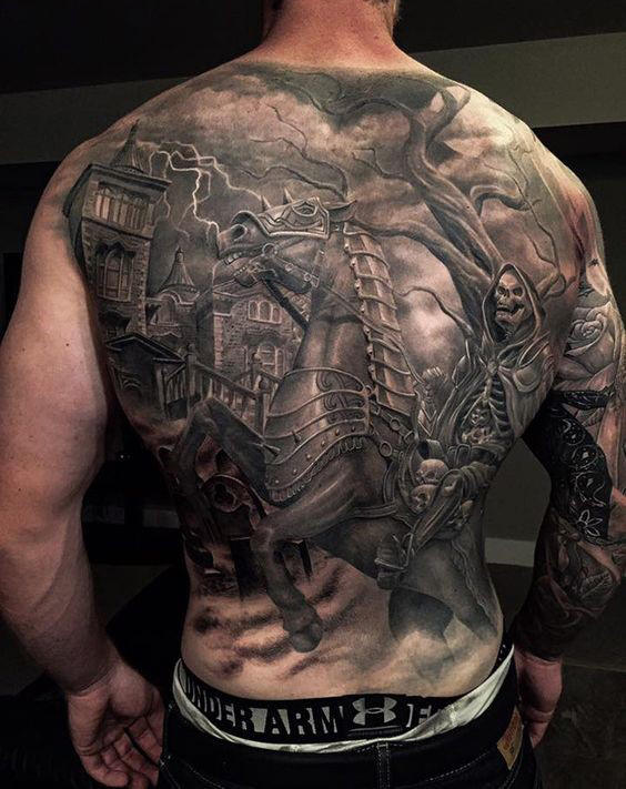 tatuaje arbol espalda para hombre 25