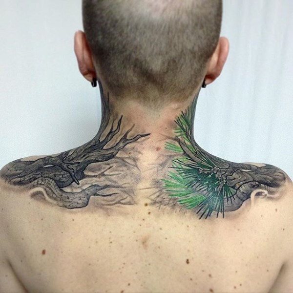 tatuaje arbol espalda para hombre 30
